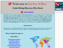 Tablet Screenshot of goforadive.com